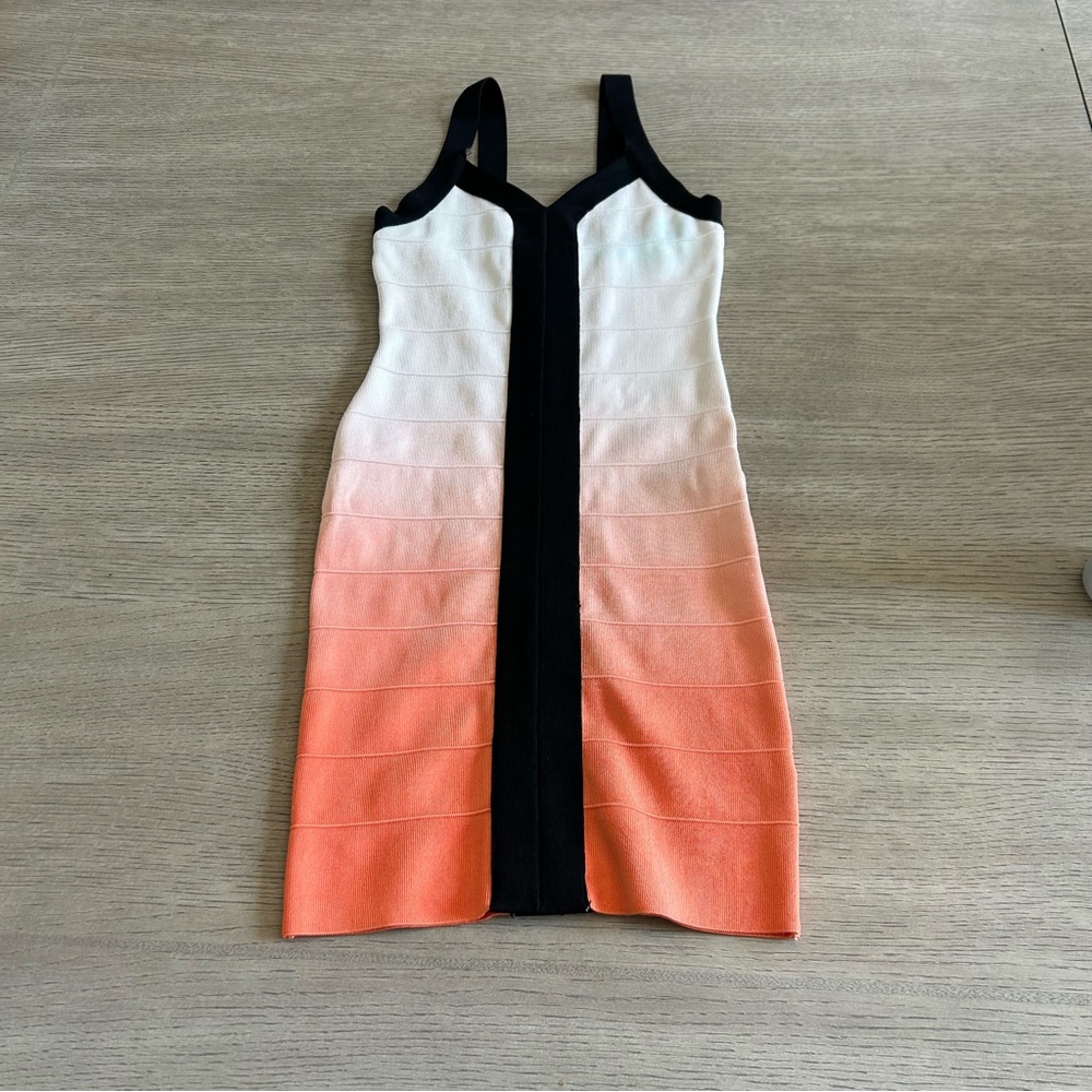 Buffalo David Bitton Cream and Orange Mini Dress